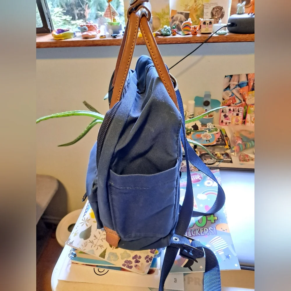 Fjallraven Navy Blue Mini Kaken Backpack - Picture 5 of 11
